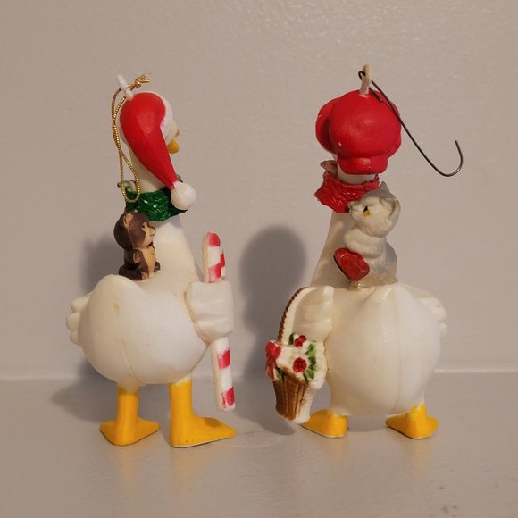 ๐ Vintage Mother & Father Goose Christmas Ornaments - Picture 4 of 5